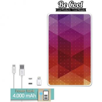Becool® - Batería Externa Power Bank 4000 mah + Gratis 1 cable USB-MicroUsb
