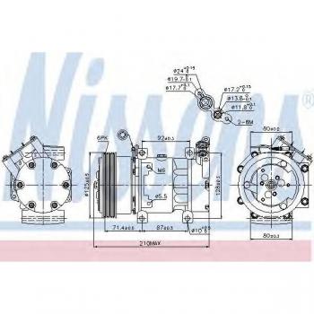Compresor de Aire Acondicionado NISSENS 89159