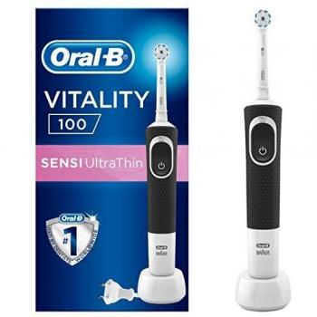 Cepillo Dental Oral-B Vitality 100 Sensi Ultra Thin - Blanco y Negro