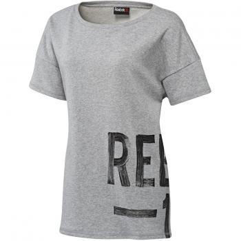 Reebok S Faves S/S Shirt Camiseta de Manga Corta, Mujer, Gris