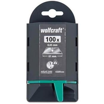 wolfcraft Cuchilla trapezoidal profesional, 4309000, 100 cuchillas de repuesto