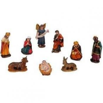 Nacimiento 11 Piezas Pintadas a Mano de 11 cm