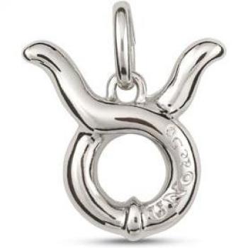 UNO de 50 Taurus Silver Plated Metal Charm - Zodiac Sign Jewelry