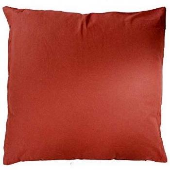 Cojín Desenfundable de Algodón Color Terracota - 40 x 40 cm - Estilo Contemporáneo