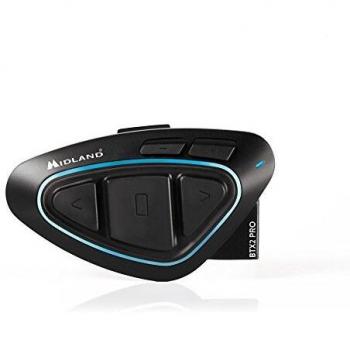 Midland BTX2 Pro Single - Intercomunicador Moto, Color Negro