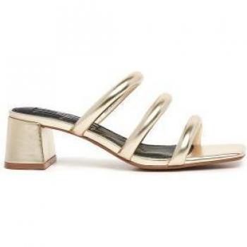 Pepe Jeans - Sandalias de tacón para mujer Zoe Witty en dorado con altura de tacón 6cm