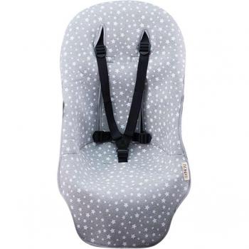 Colchoneta para silla de paseo Bugaboo Cameleon 3 Jyoko White Star, compatible, diseño ergonómico, fabricada con materiales transpirables y lavables
