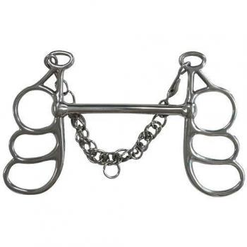 Coronet Butterfly 3-Loop Curved Mullen Mouth Driving Bit, 6 1/2