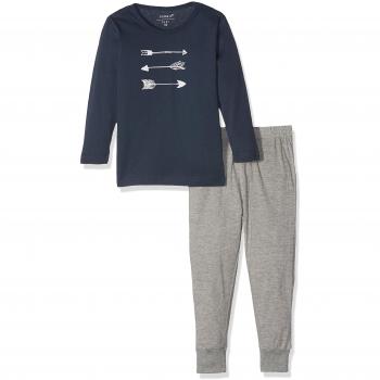 NAME IT Nmmnightset Grey Mel Noos, Pijama para Bebés