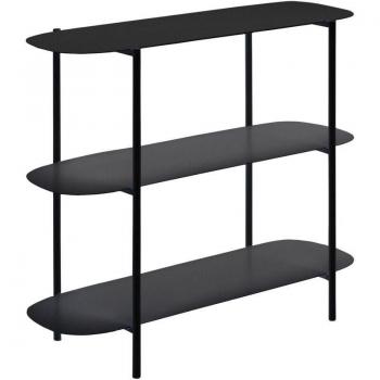 Mesa consola de acero negro 70 x 90 x 32 cm