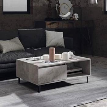 Coffee Table Concrete Grey 90x60x35 cm Engineered Wood with Storage