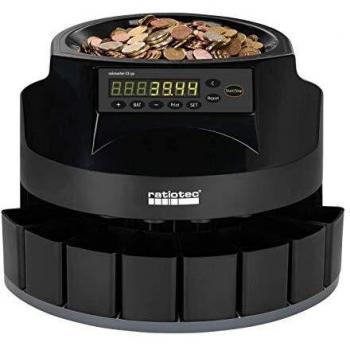 Máquina contadora y clasificadora de monedas CS 50 para Euro, velocidad de 200 monedas/min, con pantalla LCD y visualización por tipo