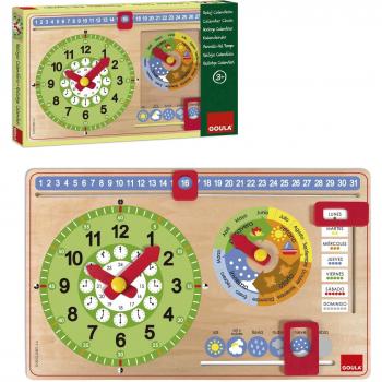 Goula 51315 - Reloj Calendario Educativo en Castellano para Niños a partir de 3 años