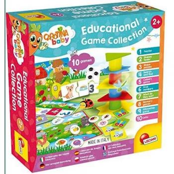 Colección de 10 Juegos Educativos Carotina Baby - Incluye Torre de Equilibrio, Rompecabezas, Memoria, Colores y Tombola - Para Niños de 2 a 4 Años
