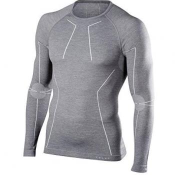 Camiseta de Manga Larga Falke Wool-Tech Hombre Gris Funcional Secado Rápido Calidez XL