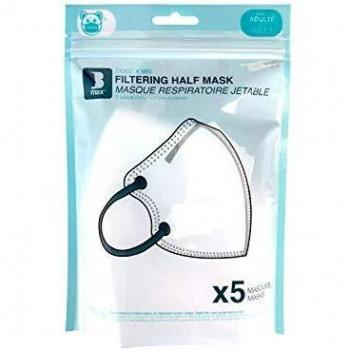 Staroon KN95 Mascarilla Protectora/Respirador de 5 Capas, FFP2, certificado CE, paquete de 5