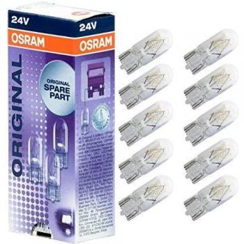 OSRAM 2845 Lámpara de Pinzamiento, Casquillo de Cristal, 24V