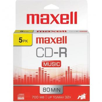 Maxell CD-R 80-Minute Music CDs (5 pack)