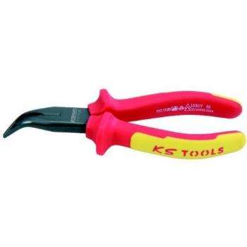 Alicate de boca semirredonda aislado VDE 1000V KS Tools ERGOTORQUE, 165 mm, mango bi-componente