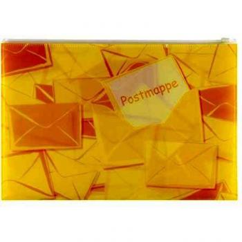 Carpeta Postal A4 con Cremallera HERMA, de PP, Amarilla