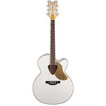 Gretsch G5022CWFE Rancher Falcon Acoustic Electric Guitar, White - Type: Acoustic Electric Guitar, Characteristics: Body Shape - Rancher, Top Material - Solid Sitka Spruce, Back and Sides Material - Mahogany, Neck Material