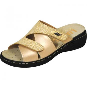 Sandalias para mujer marca Lumel modelo 8194-5256 color beig, bio reciclables y aptas para plantillas