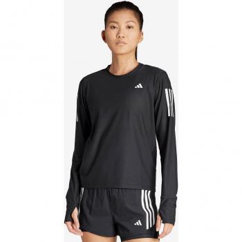 Camiseta de Manga Larga Adidas Own The Run para Mujer, Color Negro, Modelo IN1568, Ideal para Running