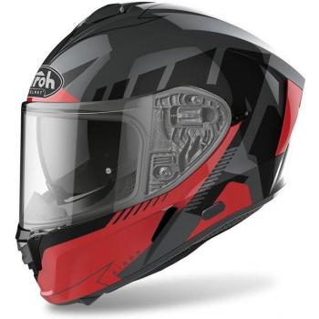 Airoh Casco Integral Spark Rojo con diseño aerodinámico, sistema de ventilación eficiente, interior desmontable y lavable, homologación ECE 22.05, peso ligero y visera ajustable