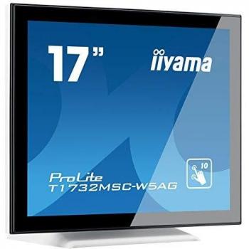 iiyama ProLite T1732MSC-W5AG - LED monitor - 17 - touchscreen - 1280 x 1024 - TN - 250 cd/m² - 1000:1-5 ms - HDMI, VGA, DisplayPort - speakers - matt white