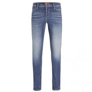 Jack & Jones Glenn Fox Slim Fit 5-Pocket Jeans for Men - Size 32/32 Blue Denim