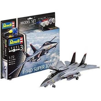 Revell Maqueta de avión 1: 72 – F de 14d Super Tomcat en Escala 1: 72, Nivel 3, réplica exacta con Muchos Detalles, Juego, Model con Base Accesorios, 63960