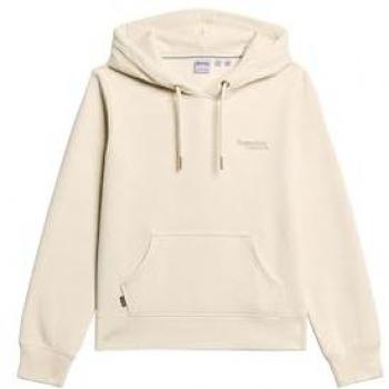 Superdry Essential Logo Women's Hoodie - Light Oat Marl, Casual Cotton Sweater