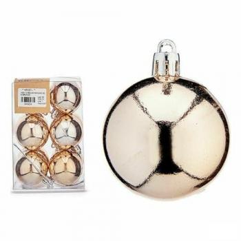 Set de Bolas de Navidad Champagne Plástico 5 x 6 x 5 cm (12 Unidades)