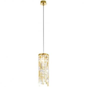 Lámpara colgante de diseño cristal PRISMA Oro 24K 1 bombilla 25W Kolarz