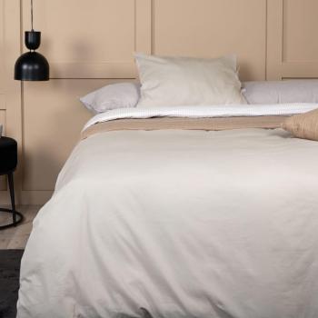 Juego de ropa de cama Jenna algodón color arena 200x150cm Crema