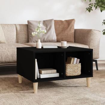 Mesa de comedor negra 60x50x36,5 cm en madera contrachapada multicapa