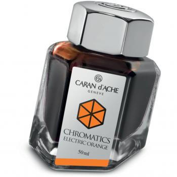 Caran d'Ache 8011-052 - Tinta estilográfica, 50 ml, color naranja eléctrico