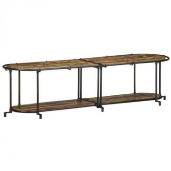 Mueble de TV madera maciza reciclada 160x42x40 cm, Soporte de TV, aparador de TV, Mueble HiFi, Banco de TV, Armario de TV, Mueble Multimedia