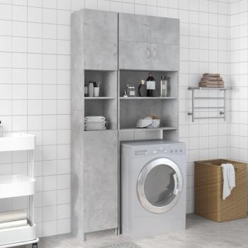 Mueble para lavadora de madera de ingeniería gris hormigón