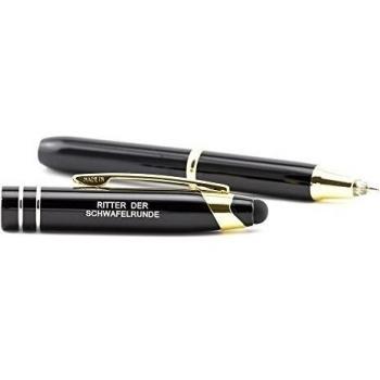 'Bolígrafo con LED y función Touchpen, adecuado para todos los móviles y Tablet con capacitiva pantalla táctil como Apple, Samsung, Sony, etc, Microsoft con grabado Ritter la schwafel redondas 