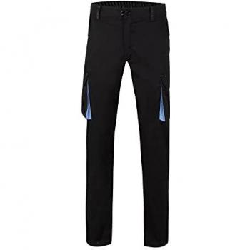Pantalón de Trabajo Velilla Stretch Bicolor Slim Fit 103024S Elástico Multibolsillos Doble Costura Seguridad Talla 50