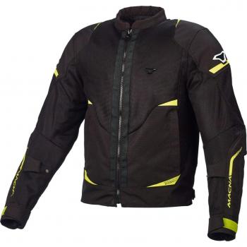 Chaqueta de Moto Macna Hurracage Negra-Amarilla Fluo