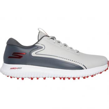 Skechers Go Golf Max 3 Men's Spikeless Golf Shoes - Grey/Red