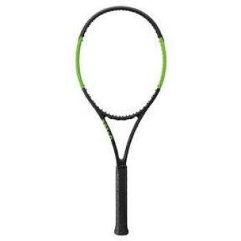 Wilson Blade SW104 Auto TNS FRM W/O Raqueta de Tenis, Unisex Adulto, Negro/Verde