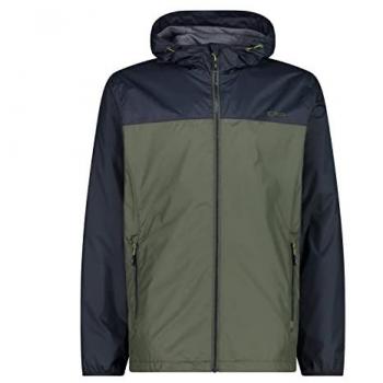 CMP Men's Rain Jacket with Hood - Green, Size 54/2XL