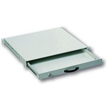 Cajón para teclado Digitus 19 Lockable Keyboard Shelf 1U, color gris RAL 7035, compatible con armarios de red y servidores, almacenamiento de información, bandeja para documentos y teclado, profundidad de instalación variable