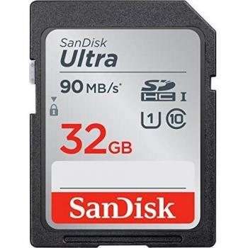 SanDisk Ultra SDHC Tarjeta de Memoria de hasta 90 MB/s, Clase 10 UHS-I, 32 GB