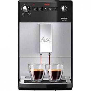Melitta Purista Series 300 F230-102 Cafetera Superautomática, 15 Bares, Molinillo Silencioso, Función de Memoria, Selector de Intensidad, Plata