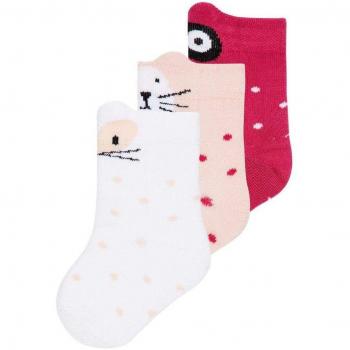 NAME IT PACK DE 3 PARES DE CALCETINES BEBÉ SEANIMAL - 62/68, Rose Cloud