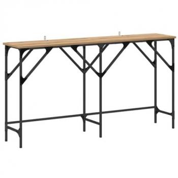 Mesa Consola Roble Artesanal 140 x 29 x 75 cm Madera Ingenierizada